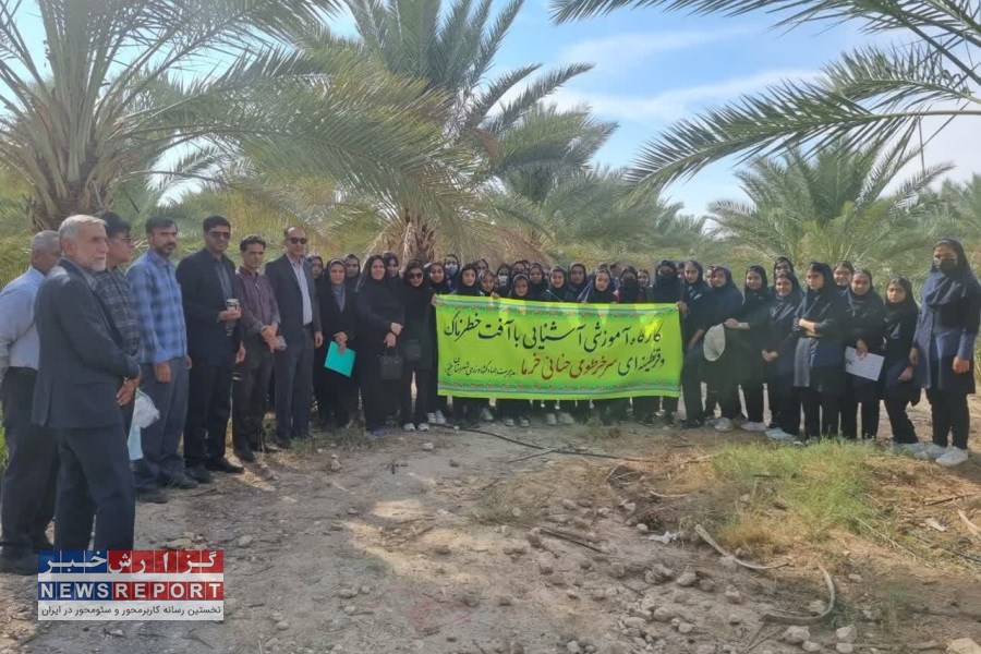 شروع فرهنگ سازی و آموزش همگانی از مدارس شهرستان خنج جهت مبارزه با آفات چوبخوار نخیلات خرما