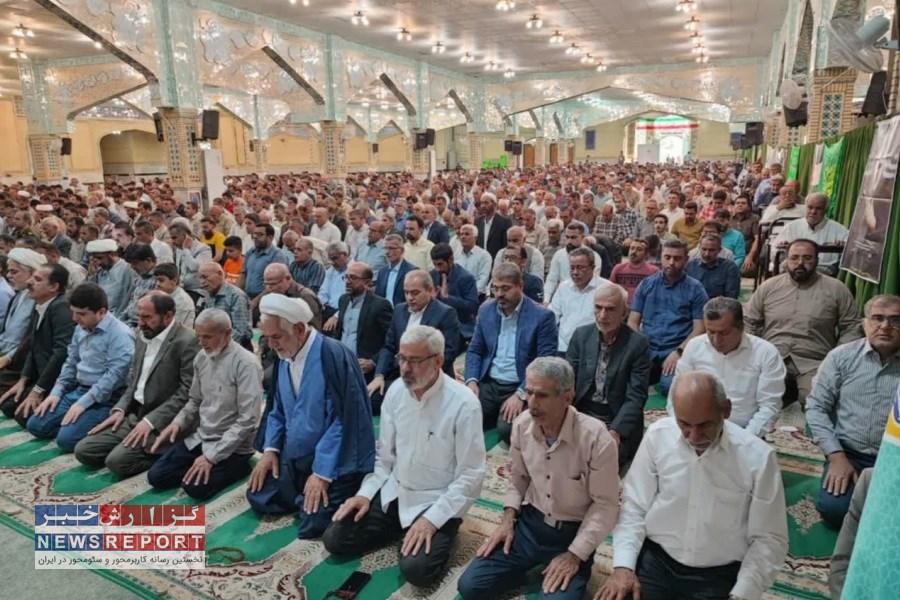 نماز عید فطر در لامرد برپا شد