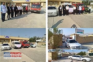 برگزاری مانور خودرویی اورژانس اجتماعی در لامرد