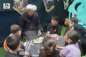 کاشت بذر عاشورا در نسل آینده؛ فعالیت غرفه کودک در موکب بین‌المللی آبشار عاطفه‌ها