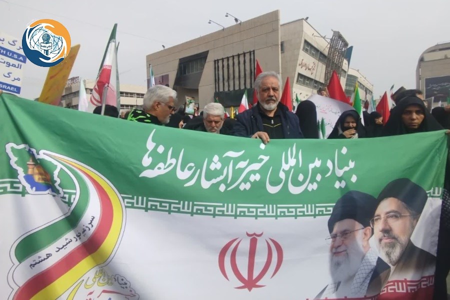 حضور گسترده بنیاد بین‌المللی خیریه آبشار عاطفه‌ها در راهپیمایی روز قدس و تجدید میثاق با آرمان‌های انقلاب